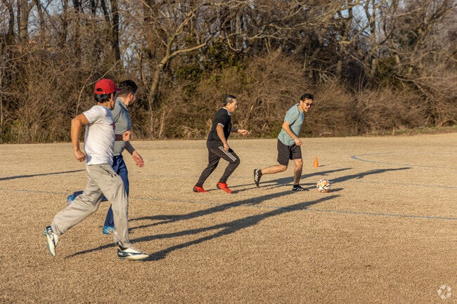 Players of all ages enjoy the Lewis Soccer Complex in the Asbell neighborhood of Fayetteville.