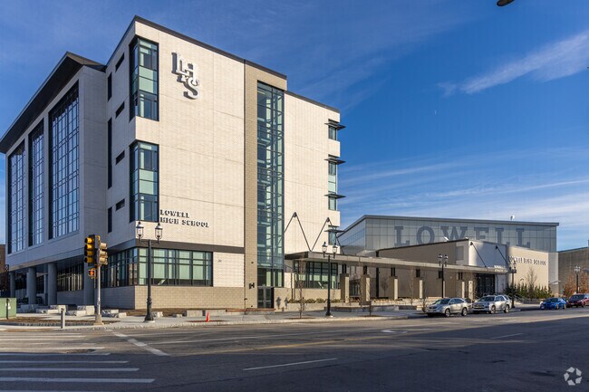 The newly updated Lowell High School in Lowell,MA.
