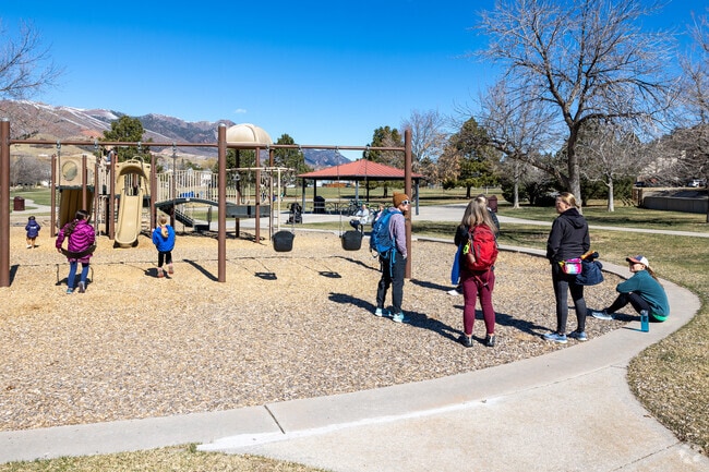 There is a large playground area at Pinon Valley Park.