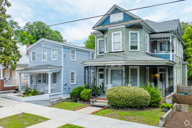 Victorian homes in Historic Downtown Wilmington boast ornate charm, blending timeless architecture with the vibrant energy of nearby shops and cafes.
