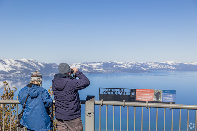 Sightseers relish breathtaking views over Stateline from Heavenly.