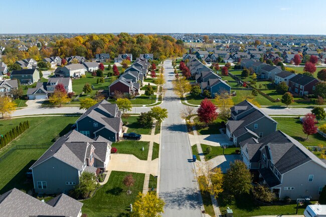 Suburban neighborhoods offer spacious single-family homes in Noblesville.