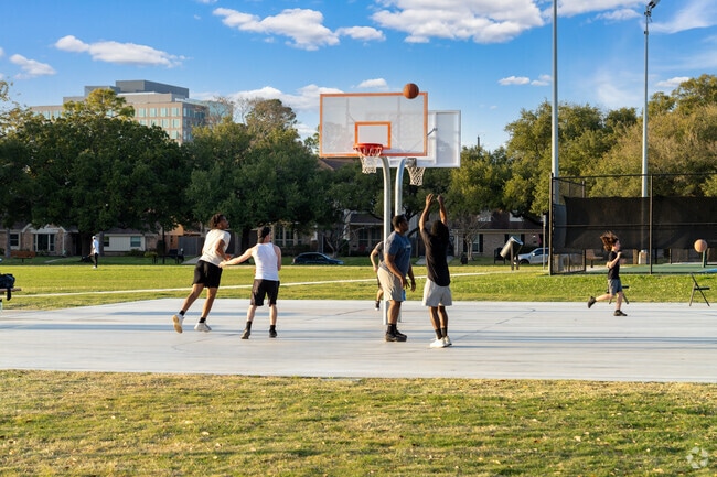 Locals from Bunker Hill gather for basketball games at Bendwood Park.
