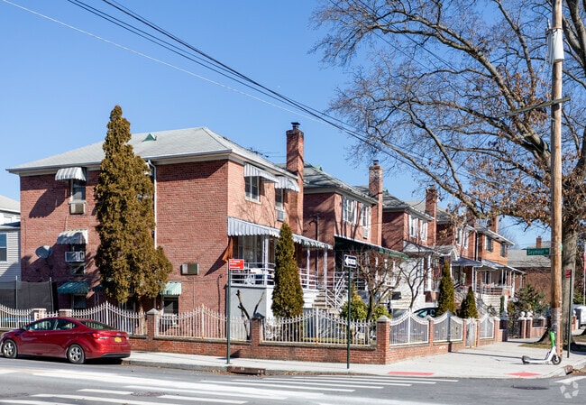 Brick row homes are a popular option among residents of the Morris Park neighborhood.