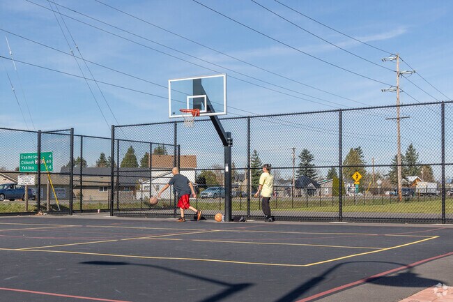 Play some basketball on one of the courts located within driving distance of Prairie Heights.