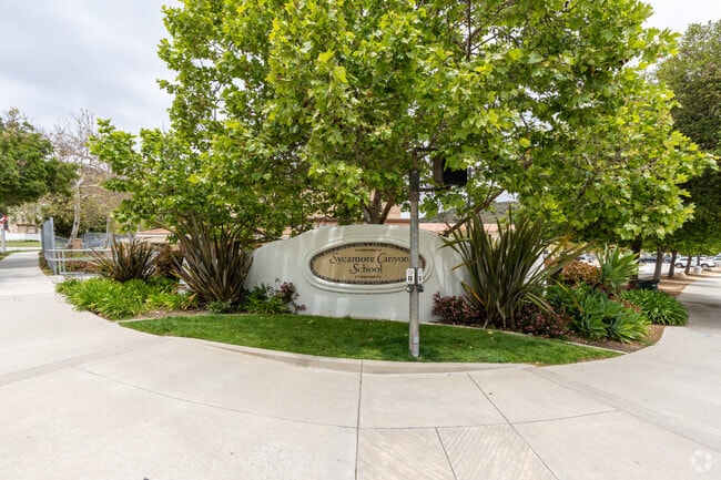 Entrance sign at Sycamore Canyon School.