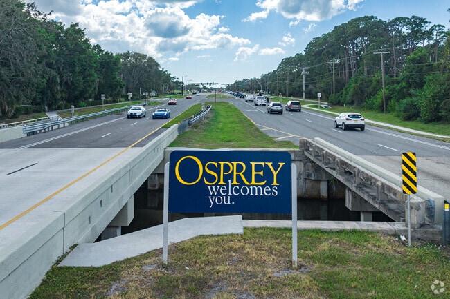Osprey welcomes visitors and residents with a sign on Tamiami Trail.
