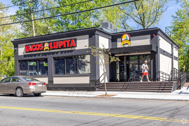 Tacos Lupita is just a few miles down the road from Ayer Village in Haverhill, MA.