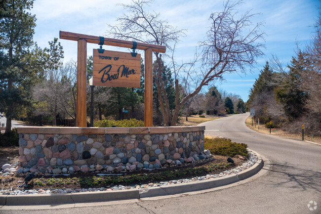 The Bow Mar welcome sign greats residents as they enter from the north.