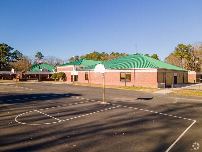 Rickneck Elementary School offers basketball courts for students to use during recess.