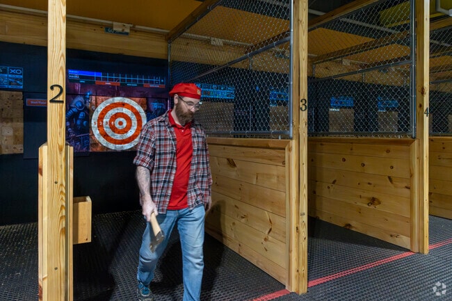 The Cat's Meow in Shields features axe throwing and karaoke.