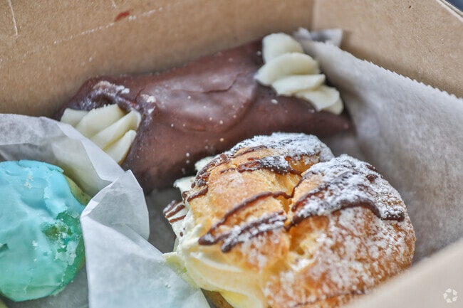 Cream puffs and cannoli are among the daily made treats at Madonna's in Fairmount.