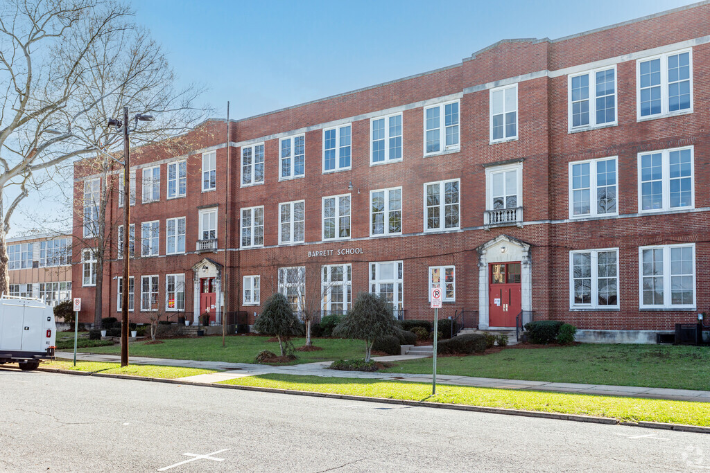 The front exterior of Barrett Elementary School