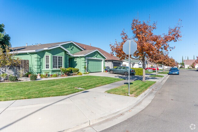 Bright splashes of color can be found on the homes in Wright.