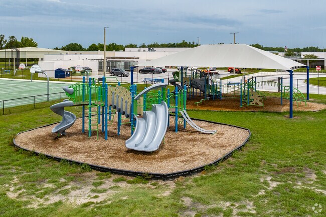 There are many options for outdoor exercise on the playgrounds of Bexley Elementary.