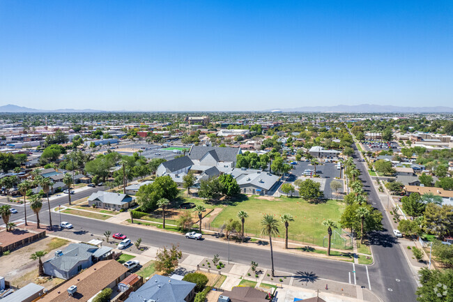 A bird's-eye view of Grace Lutheran School in Glendale.