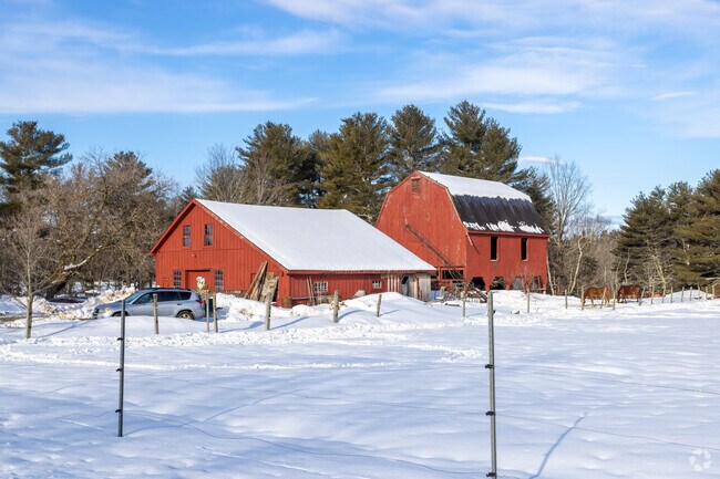 This iconic New England barn can be seen along the road in Dayton.