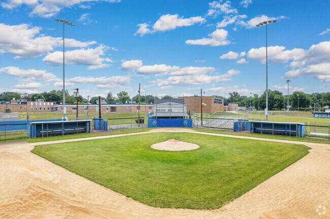 Baseball field at Maple Shade High School in Maple Shade, NJ.