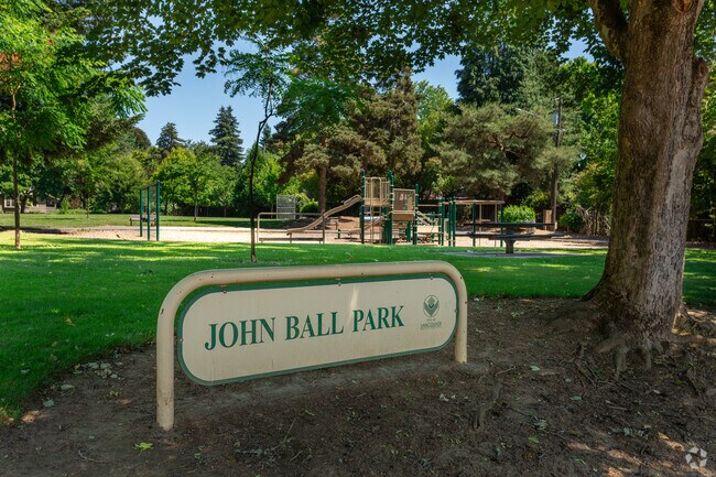 John Ball Park welcomes residents in the Hough Neighborhood.
