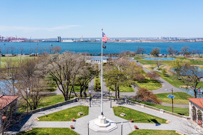 Stephen R. Gregg Park Courtyard overlooking the Hudson River