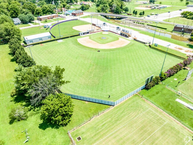The baseball field at Trousdale County High School in Trousdale County