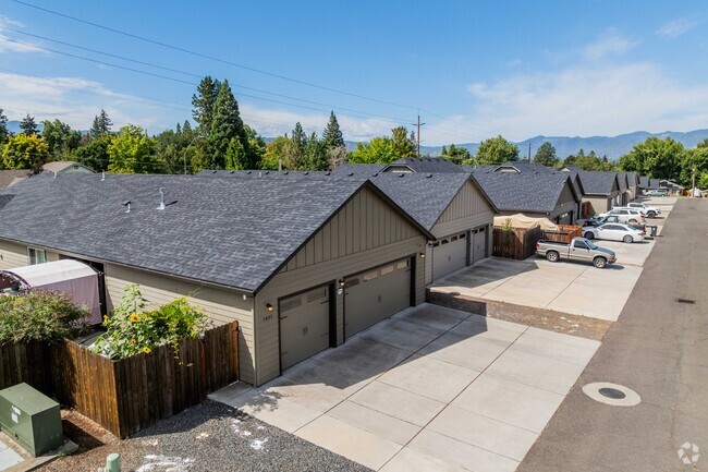Suburban homes with two to three door garages are abundant in Rogue Valley.