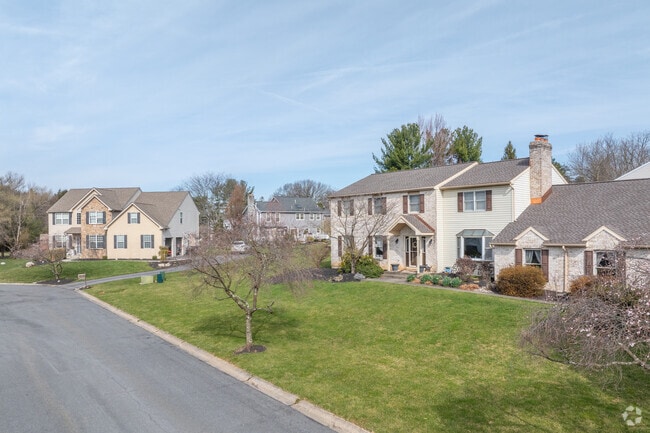 Modern Colonial homes on large lots are common in Lower Macungie West.
