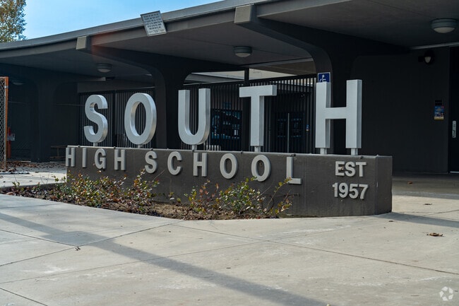 South High School Serves 9th-12th grade levels.
