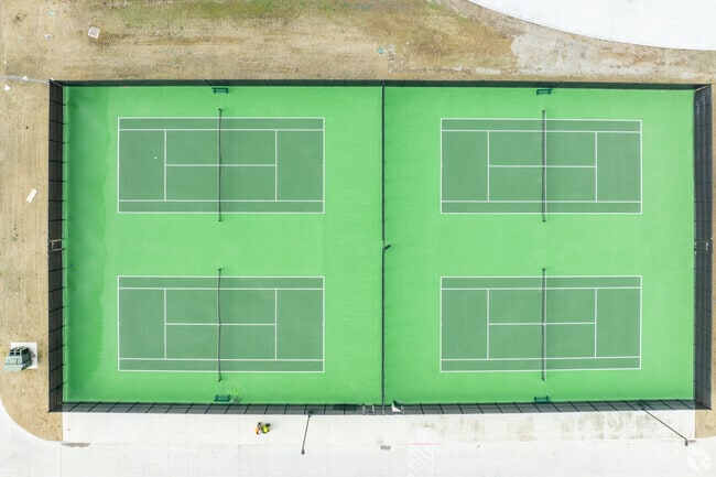 McAnally Middle School's tennis courts are ready for students to practice.