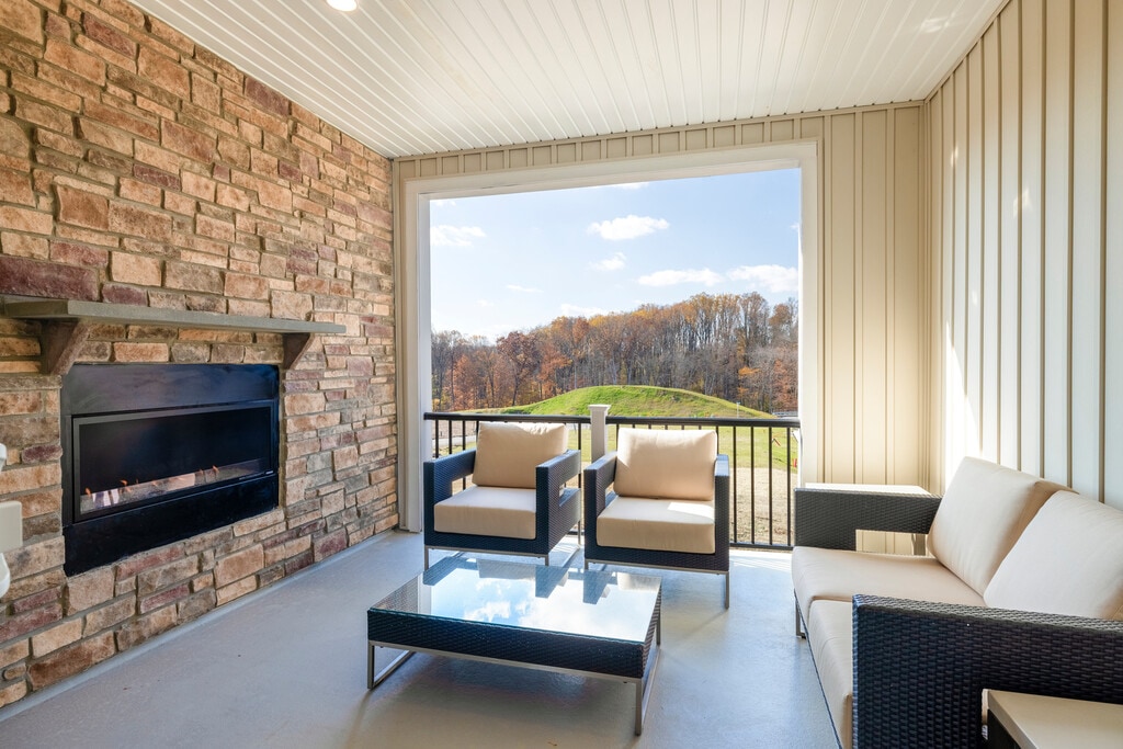 An outdoor living space is included, so you can relax and entertain in comfort and style. If you love dining outdoors, you can extend it and add a fireplace. Contact us today to learn more!