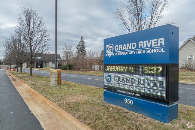 Grand River Preparatory High School, sign.