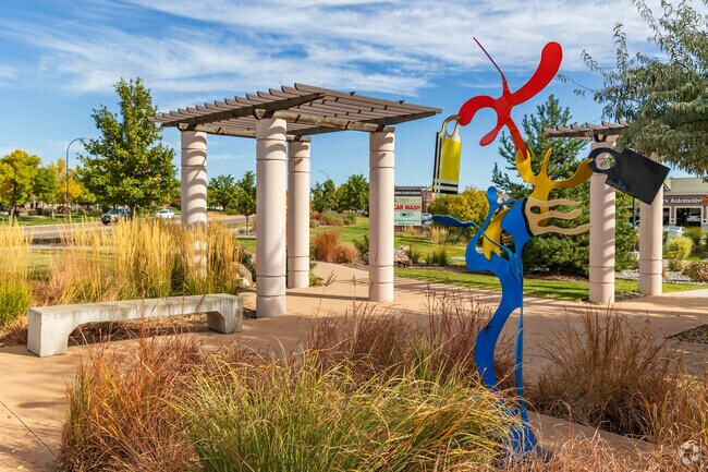 Colorful sculpture adds to the neighborhood charm in Church Ranch.