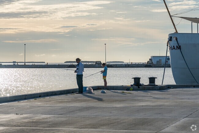 Many residents of Truman Annex can enjoy fishing at the Truman Waterfront Park.