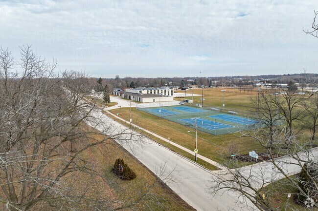Play some tennis at Prairie Elementary School.