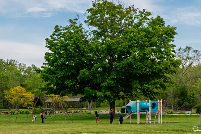 Carronde Park offers several play structures enjoyed by Fair Plain youth.
