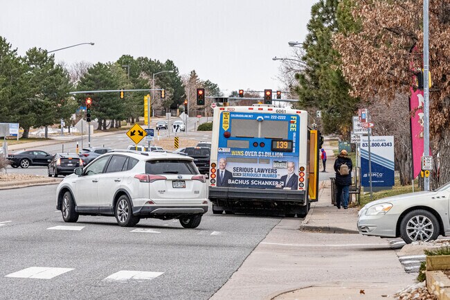 Side Creek residents can get around on the public bus line in Aurora, Colorado.