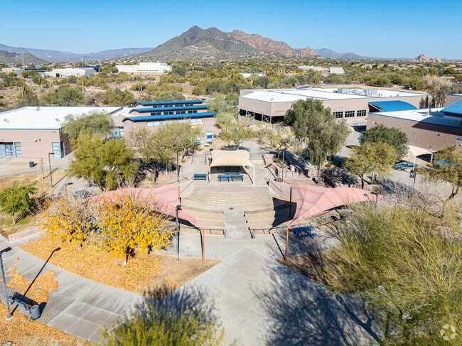Cactus Shadows High School offers students the scenic allure of the Sonoran Desert.