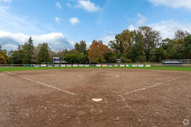 Baseball fields at Everest Park in Kirkland, WA.