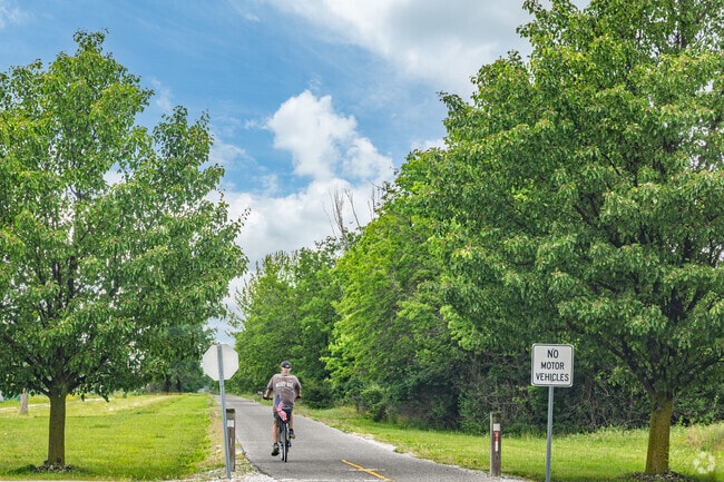 Cyclists enjoy riding the Cardinal Greenway through Marion.