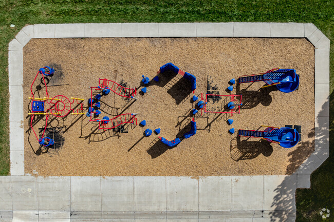Students can enjoy playing outside on North Summit Elementary’s large, colorful playground.