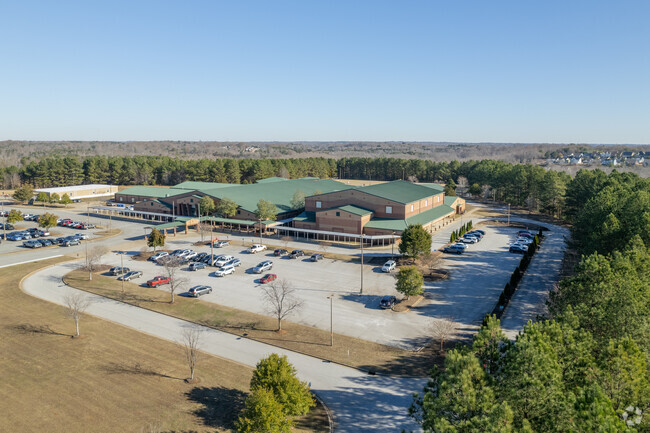 An overview of Florence Chapel Middle School shows off its campus facilities.