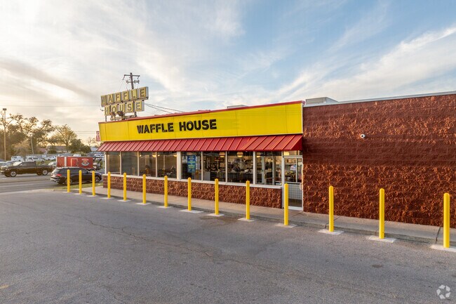 The Waffle House is just one of the chain restaurants that can be found along US98 in Springfield.