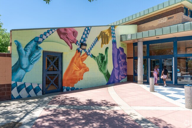 Visitors to Desert Sands Park can see murals painted by various artists in East Palmdale.