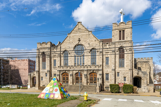 In the Wilkinsburg neighborhood is the South Avenue United Methodist Church and the pyramid.