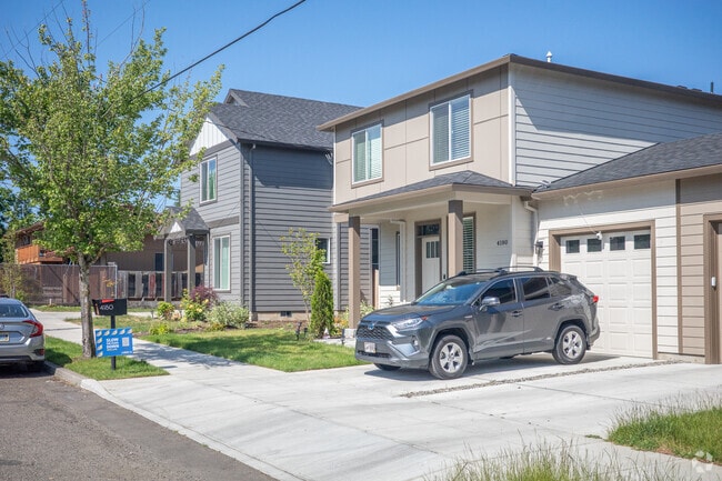 Two-story traditional style homes found in Lents, OR have more modern, interior features.