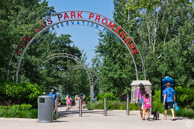 Preservation Plaza in Arnolds Park hosts live music, movies, and other events.