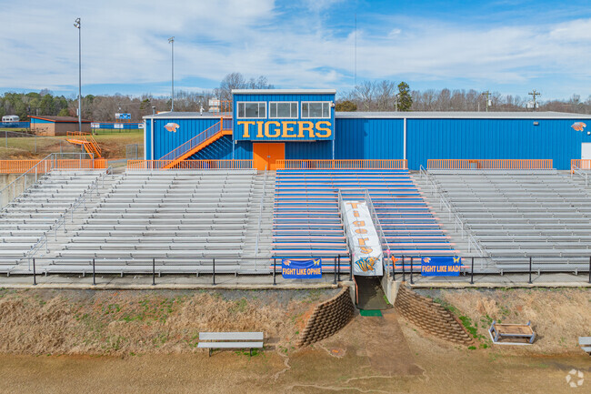 Randleman Middle School stadium stands.