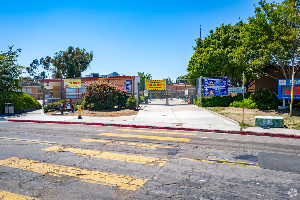 A look at the cross walk to Darnall Charter School.