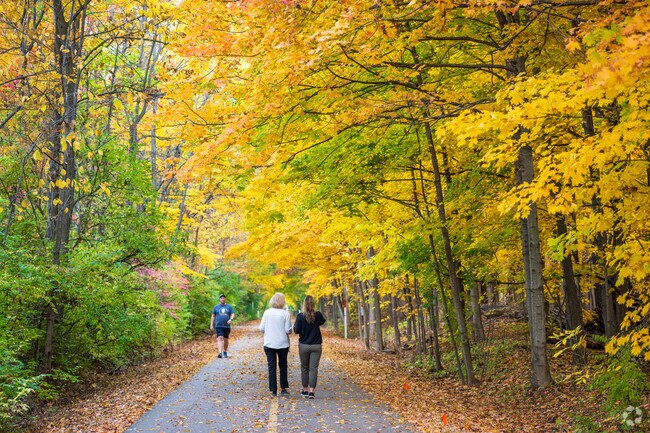 Residents enjoy sidewalks and trails for walking and biking in Nora/Far Northside.