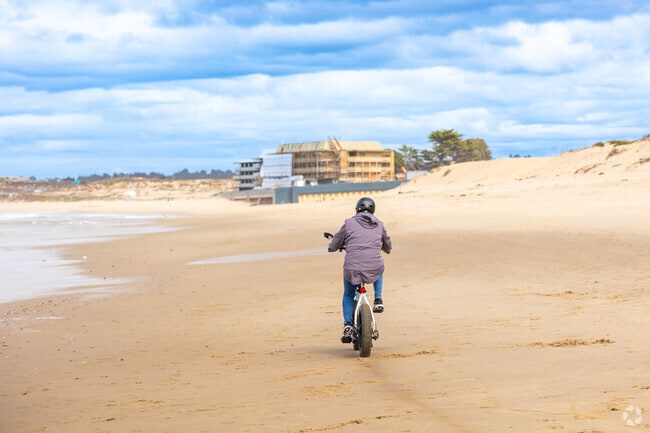 Bike riding is allowed on Del Monte Beach.